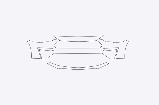 Ford Mustang GT 2018-2023 Front Bumper PPF Kit