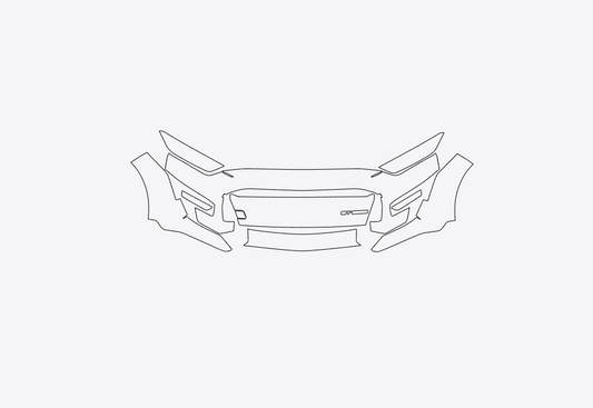 Ford Mustang Shelby GT500 2020-2023 Front Bumper PPF Kit