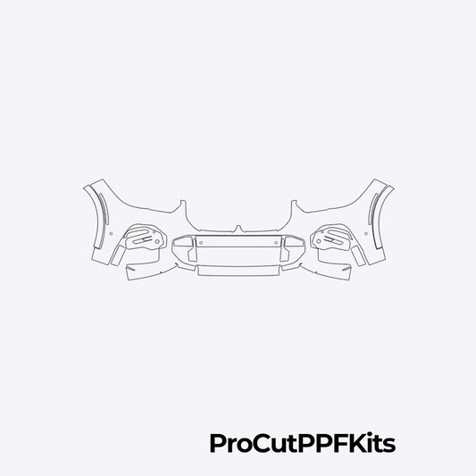 BMW X5 M50i 2021-2023 Front Bumper PPF Kit