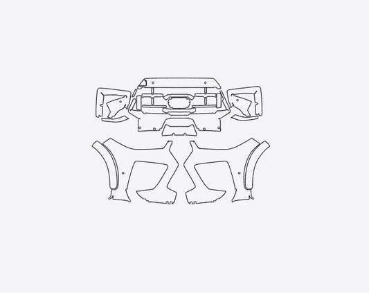 BMW X5M Competition 2024-2025 Front Bumper PPF Kit