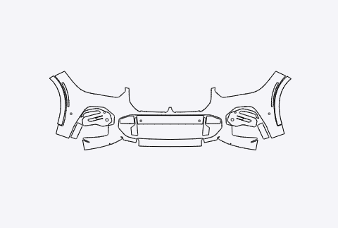 BMW X5 M-Sport 2019-2023 Front Bumper PPF Kit