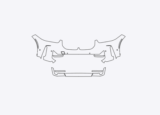 BMW X5 xDrive50e 2024-2025 Front Bumper PPF Kit